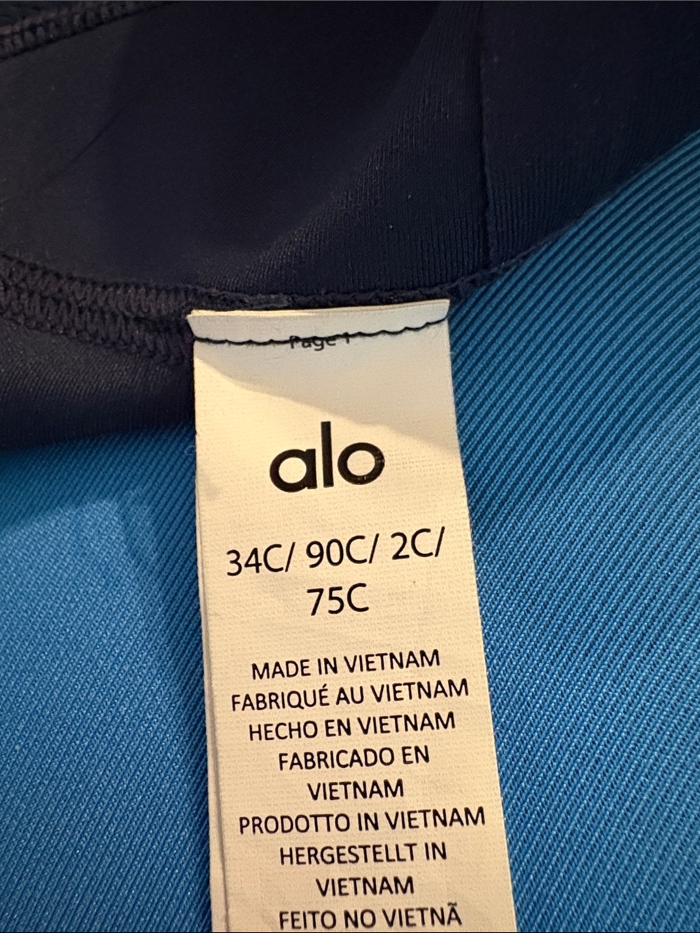 Alo Airlift Empower Bra - Navy - Picture 5 of 5